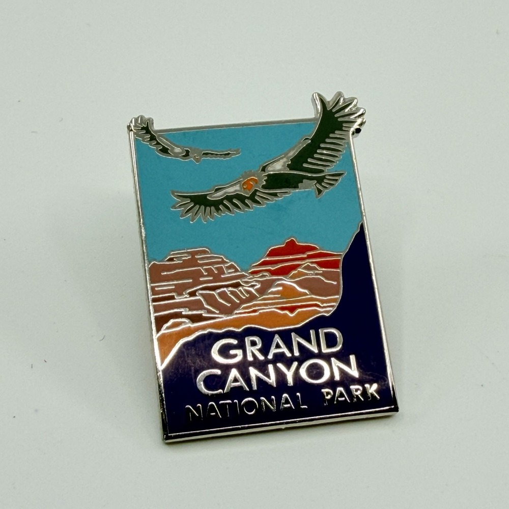Vintage Grand Canyon National Park Enamel Pi Style Eagle Condor Souvenir Brooch